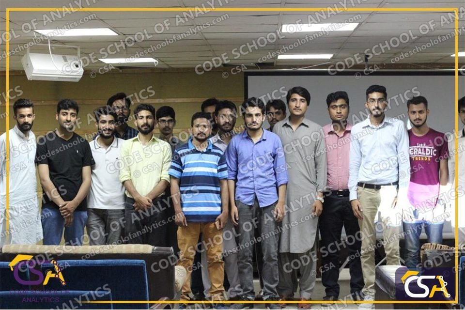 Students with the CSA team at the FUAAST seminar